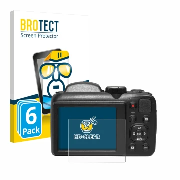 Parte frontale di una confezione del prodotto con il logo del marchio BROTECT. Accanto è raffigurato il dispositivo Kodak Pixp
