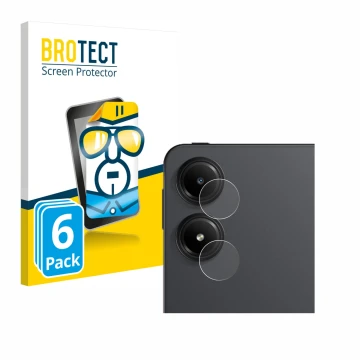 Parte frontale di una confezione del prodotto con il logo del marchio BROTECT. Accanto è raffigurato il dispositivo Xiaomi Red