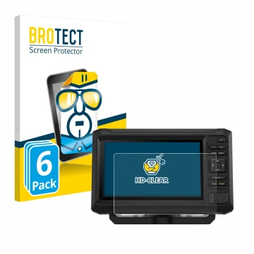 Parte frontale di una confezione del prodotto con il logo del marchio BROTECT. Accanto è raffigurato il dispositivo Garmin ECH
