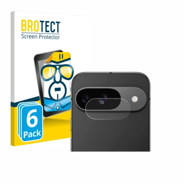 Parte frontale di una confezione del prodotto con il logo del marchio BROTECT. Accanto è raffigurato il dispositivo Google Pix