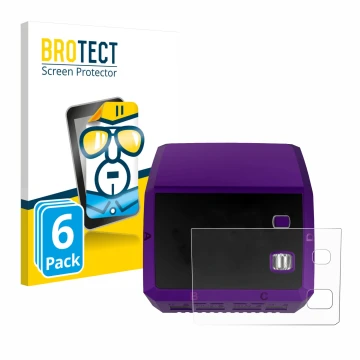 Parte frontale di una confezione del prodotto con il logo del marchio BROTECT. Accanto è raffigurato il dispositivo SkyRc Q200