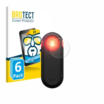 Parte frontale di una confezione del prodotto con il logo del marchio BROTECT. Accanto è raffigurato il dispositivo Garmin Var