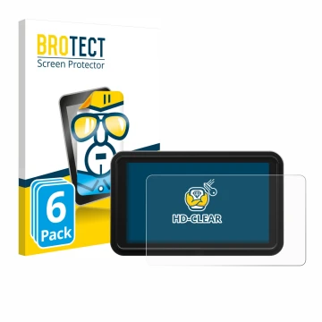 Parte frontale di una confezione del prodotto con il logo del marchio BROTECT. Accanto è raffigurato il dispositivo Atomos Shi