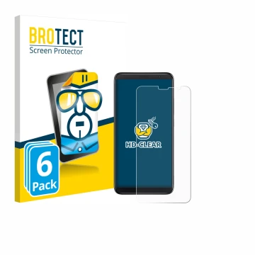 Parte frontale di una confezione del prodotto con il logo del marchio BROTECT. Accanto è raffigurato il dispositivo TCL 403 co