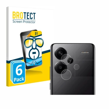 Parte frontale di una confezione del prodotto con il logo del marchio BROTECT. Accanto è raffigurato il dispositivo Xiaomi Red