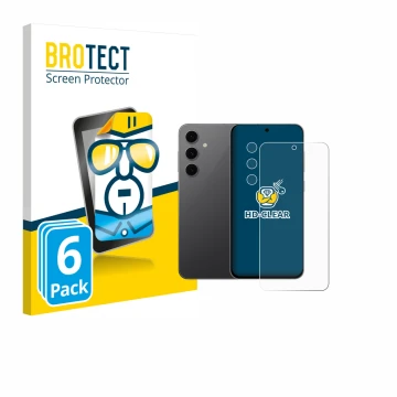 Parte frontale di una confezione del prodotto con il logo del marchio BROTECT. Accanto è raffigurato il dispositivo Samsung Ga