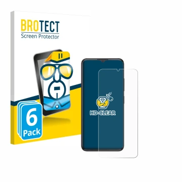 Parte frontale di una confezione del prodotto con il logo del marchio BROTECT. Accanto è raffigurato il dispositivo ZTE Blade 