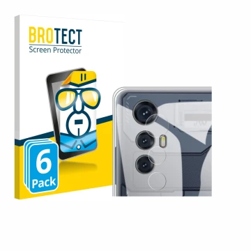 Parte frontale di una confezione del prodotto con il logo del marchio BROTECT. Accanto è raffigurato il dispositivo Cubot Max 
