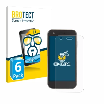 Parte frontale di una confezione del prodotto con il logo del marchio BROTECT. Accanto è raffigurato il dispositivo Soyes XS12
