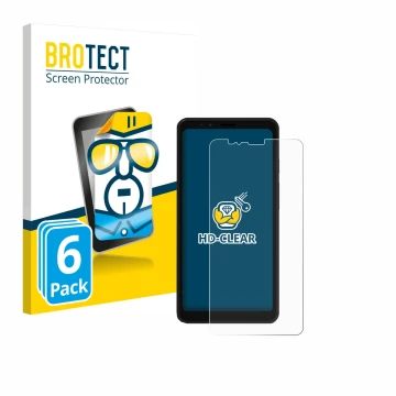 Parte frontale di una confezione del prodotto con il logo del marchio BROTECT. Accanto è raffigurato il dispositivo Bigme Hibr
