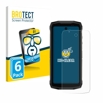 Parte frontale di una confezione del prodotto con il logo del marchio BROTECT. Accanto è raffigurato il dispositivo Ulefone Ar