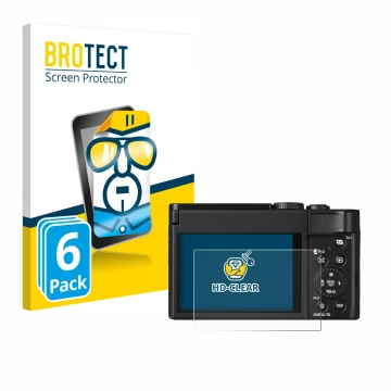 Parte frontale di una confezione del prodotto con il logo del marchio BROTECT. Accanto è raffigurato il dispositivo Panasonic 