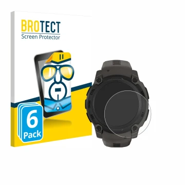 Parte frontale di una confezione del prodotto con il logo del marchio BROTECT. Accanto è raffigurato il dispositivo Garmin Ins