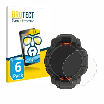 Parte frontale di una confezione del prodotto con il logo del marchio BROTECT. Accanto è raffigurato il dispositivo Garmin Ins