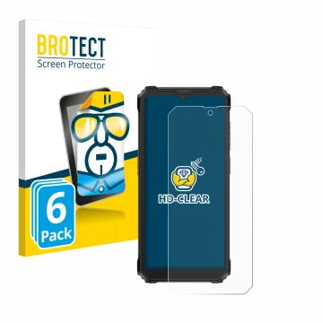 Parte frontale di una confezione del prodotto con il logo del marchio BROTECT. Accanto è raffigurato il dispositivo Blackview 