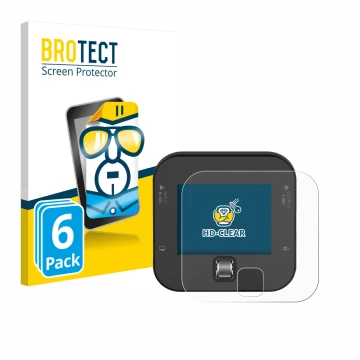 Parte frontale di una confezione del prodotto con il logo del marchio BROTECT. Accanto è raffigurato il dispositivo ISDT Q6 Re