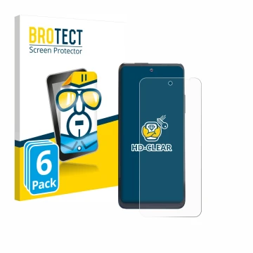 Parte frontale di una confezione del prodotto con il logo del marchio BROTECT. Accanto è raffigurato il dispositivo Thuraya On