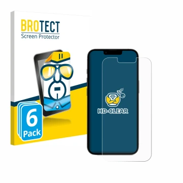 Parte frontale di una confezione del prodotto con il logo del marchio BROTECT. Accanto è raffigurato il dispositivo Apple iPho