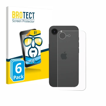 Parte frontale di una confezione del prodotto con il logo del marchio BROTECT. Accanto è raffigurato il dispositivo Apple iPho