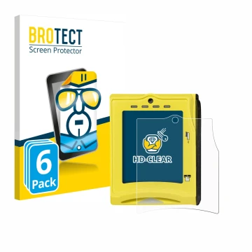 Parte frontale di una confezione del prodotto con il logo del marchio BROTECT. Accanto è raffigurato il dispositivo Nayax VPOS