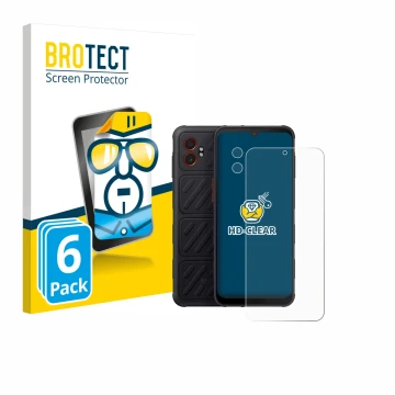 Parte frontale di una confezione del prodotto con il logo del marchio BROTECT. Accanto è raffigurato il dispositivo Samsung Ga
