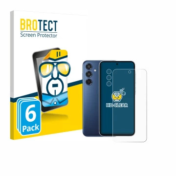 Parte frontale di una confezione del prodotto con il logo del marchio BROTECT. Accanto è raffigurato il dispositivo Samsung Ga