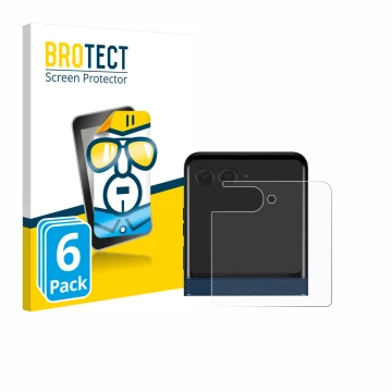 Parte frontale di una confezione del prodotto con il logo del marchio BROTECT. Accanto è raffigurato il dispositivo Motorola R