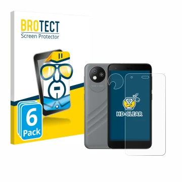 Parte frontale di una confezione del prodotto con il logo del marchio BROTECT. Accanto è raffigurato il dispositivo ZTE Blade 