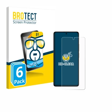 Parte frontale di una confezione del prodotto con il logo del marchio BROTECT. Accanto è raffigurato il dispositivo Xiaomi Poc