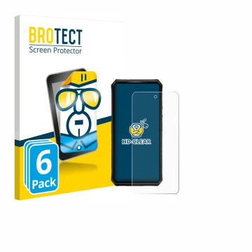 Parte frontale di una confezione del prodotto con il logo del marchio BROTECT. Accanto è raffigurato il dispositivo Ulefone Ar