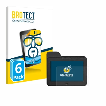 Parte frontale di una confezione del prodotto con il logo del marchio BROTECT. Accanto è raffigurato il dispositivo Naviter Om