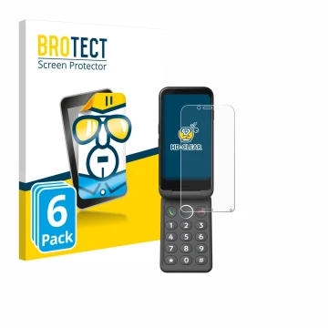 Parte frontale di una confezione del prodotto con il logo del marchio BROTECT. Accanto è raffigurato il dispositivo Doro Auror