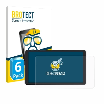 Parte frontale di una confezione del prodotto con il logo del marchio BROTECT. Accanto è raffigurato il dispositivo Feelworld 