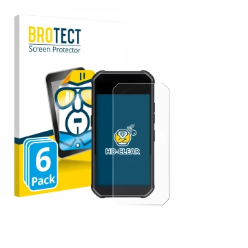 Parte frontale di una confezione del prodotto con il logo del marchio BROTECT. Accanto è raffigurato il dispositivo SkyCaddie 
