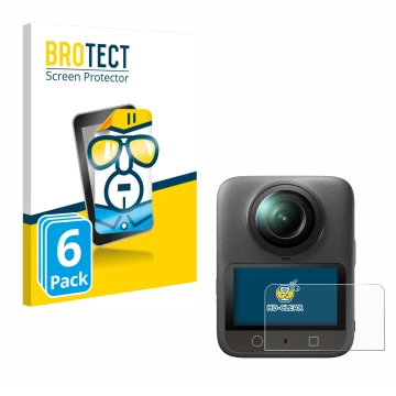 Parte frontale di una confezione del prodotto con il logo del marchio BROTECT. Accanto è raffigurato il dispositivo DJI Osmo 3