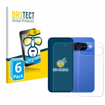 Parte frontale di una confezione del prodotto con il logo del marchio BROTECT. Accanto è raffigurato il dispositivo Google Pix
