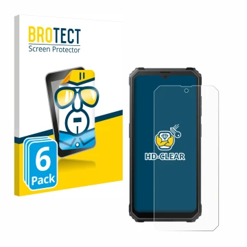 Parte frontale di una confezione del prodotto con il logo del marchio BROTECT. Accanto è raffigurato il dispositivo Blackview 