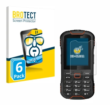 Parte frontale di una confezione del prodotto con il logo del marchio BROTECT. Accanto è raffigurato il dispositivo Gigaset GL