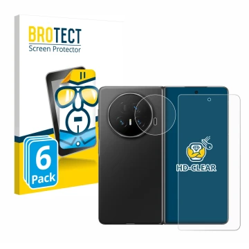 Parte frontale di una confezione del prodotto con il logo del marchio BROTECT. Accanto è raffigurato il dispositivo Honor Magi