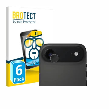 Parte frontale di una confezione del prodotto con il logo del marchio BROTECT. Accanto è raffigurato il dispositivo Apple iPho