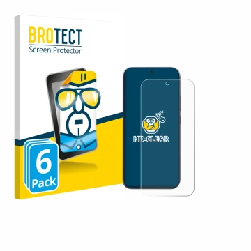 Parte frontale di una confezione del prodotto con il logo del marchio BROTECT. Accanto è raffigurato il dispositivo Xiaomi 17 