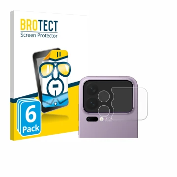 Parte frontale di una confezione del prodotto con il logo del marchio BROTECT. Accanto è raffigurato il dispositivo Xiaomi 17 