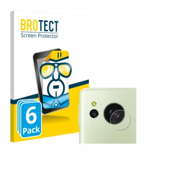 Parte frontale di una confezione del prodotto con il logo del marchio BROTECT. Accanto è raffigurato il dispositivo Sharp Aquo