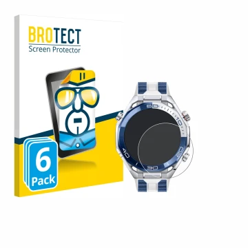 Parte frontale di una confezione del prodotto con il logo del marchio BROTECT. Accanto è raffigurato il dispositivo Huawei Wat
