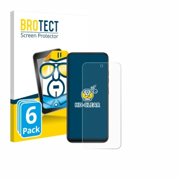 Parte frontale di una confezione del prodotto con il logo del marchio BROTECT. Accanto è raffigurato il dispositivo Infinix Sm