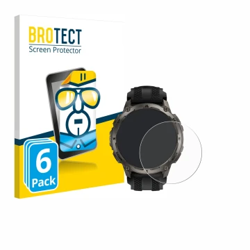 Parte frontale di una confezione del prodotto con il logo del marchio BROTECT. Accanto è raffigurato il dispositivo Kospet Tan