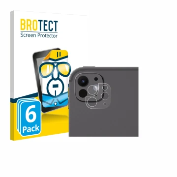 Parte frontale di una confezione del prodotto con il logo del marchio BROTECT. Accanto è raffigurato il dispositivo Apple iPad