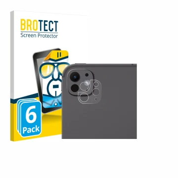 Parte frontale di una confezione del prodotto con il logo del marchio BROTECT. Accanto è raffigurato il dispositivo Apple iPad