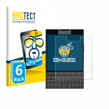 Parte frontale di una confezione del prodotto con il logo del marchio BROTECT. Accanto è raffigurato il dispositivo Unihertz T