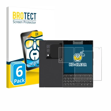 Parte frontale di una confezione del prodotto con il logo del marchio BROTECT. Accanto è raffigurato il dispositivo Unihertz T